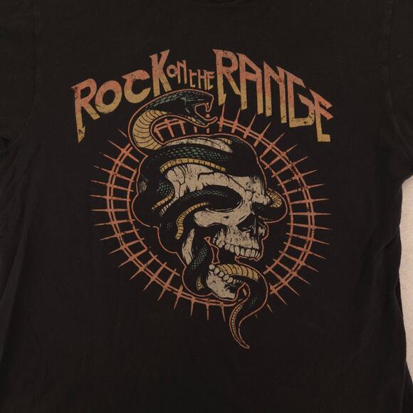 Rock on the Range Band Short Sleeve Graphic Crew Neck T Shirt Mens Size M Black - Picture 4 of 9